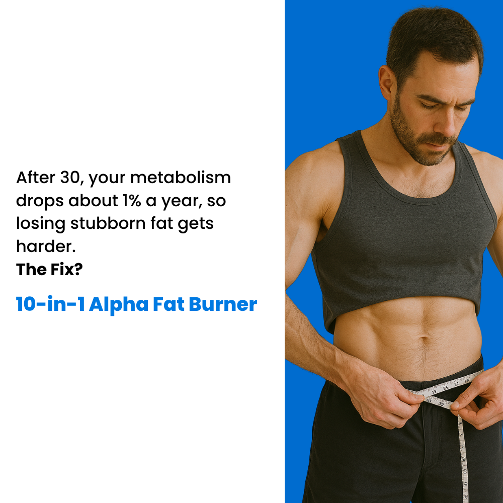 AlphaBurn™ — Natural Nighttime Fat Burner for Men (-70%)