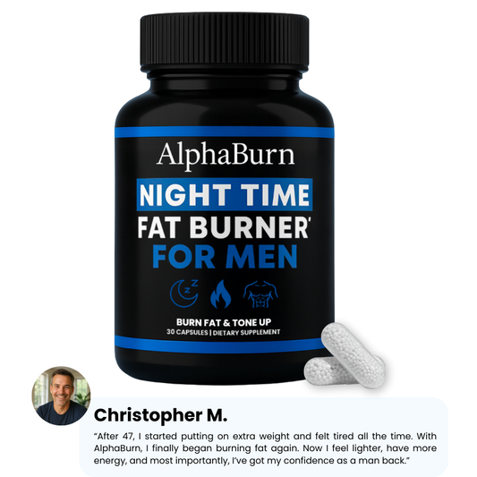 AlphaBurn™ — Natural Nighttime Fat Burner for Men (-70%)
